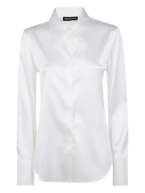 DRHOPE long-sleeve collared shirt White 44942094