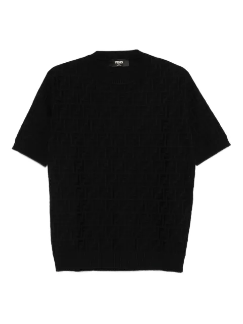 FENDI FF-logo T-shirt Black FZX051AUW0