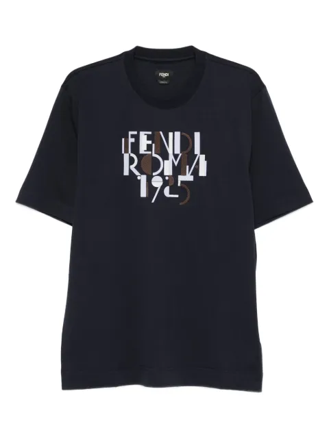 FENDI Fendi Roma 1925-graphic T-shirt Blue FY0936AVOH