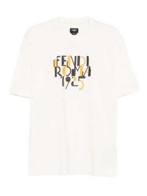 FENDI Roma 1925 graphic T-shirt Neutrals FY0936AVOH