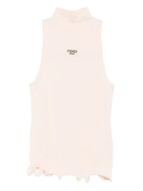 FENDI ribbed mock-neck top Pink FS9740AVFE