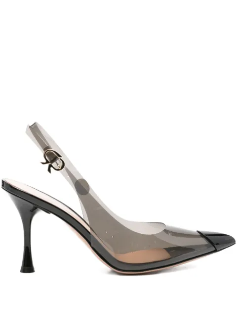 Gianvito Rossi 90mm slingback transparent pumps Black G9554285LACGSV