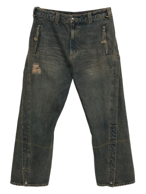 Andersson Bell twisted zipped-pockets jeans Blue APA841U