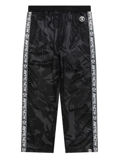 AAPE BY *A BATHING APE® Ape Head camouflage track pants Black APTC627XXP
