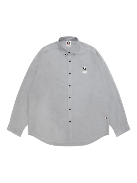 AAPE BY *A BATHING APE® embroidered-logo shirt Grey AST8540XXP