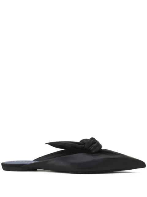 Lanvin knotted pointed-toe flat mules Black FWSHGA0ANAPAH25