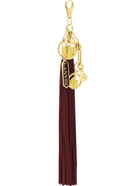 Lanvin leather tassel bag charm Red LWSLJYPLNAPAH25