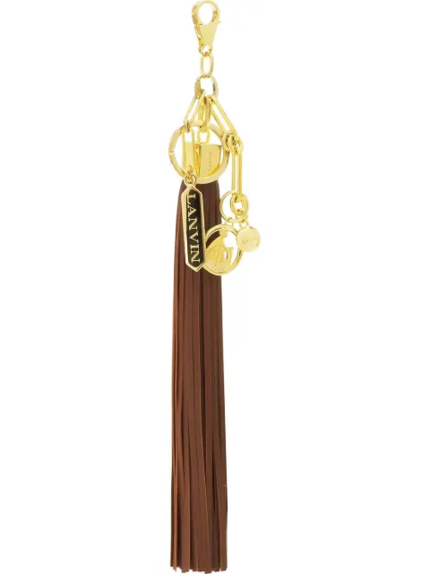 Lanvin leather-tassel bag charm Brown LWSLJYPLNAPAH25