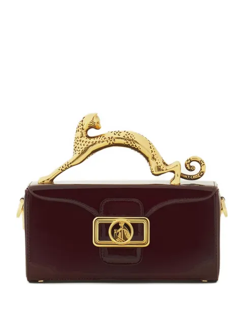 Lanvin Pencil leopard-embellished patent-leather mini bag Red LWBGBR03GLCAH25