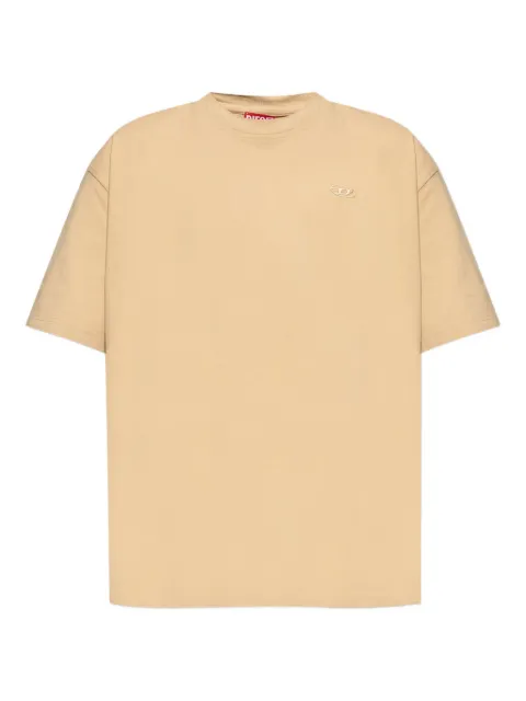 Diesel embroidered-logo T-shirt Neutrals A207890PLAT