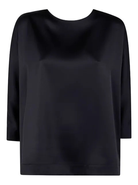 DRHOPE button-fastening satin shirt Black 0907BR4331