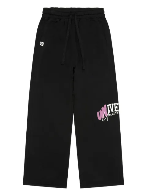 A BATHING APE® embroidered-logo fleece track pants Black APTC662XXP