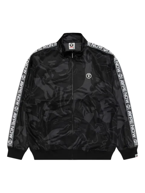 AAPE BY *A BATHING APE® Moonface-patch zip-up sweatshirt Black ASWC347XXP