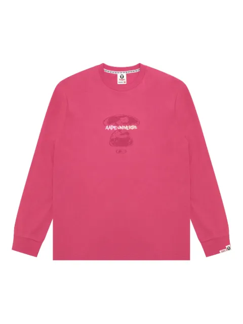 AAPE BY *A BATHING APE® long-sleeved t-shirt Pink ALT1729XXP