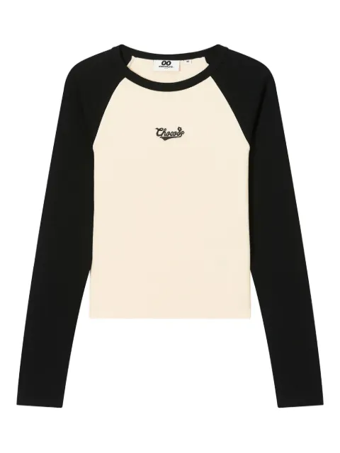 CHOCOOLATE raglan-sleeve logo T-shirt White B1XLTW00585X