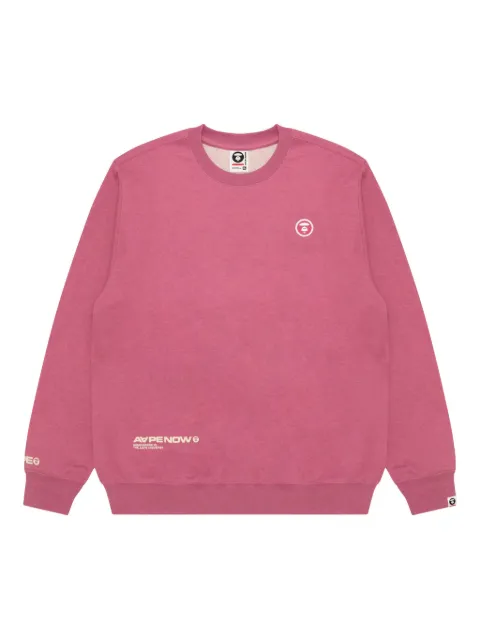 AAPE BY *A BATHING APE® Ape Now Heart logo-patch sweatshirt Pink ASWC348XAP