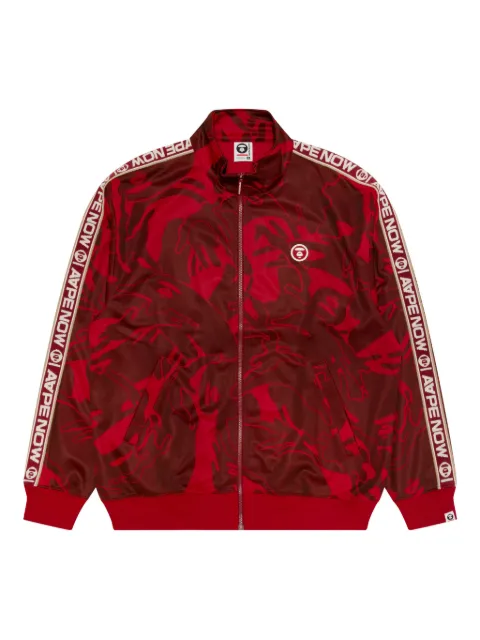 AAPE BY *A BATHING APE® embroidered-lettering bomber jacket Red ASWC347XXP