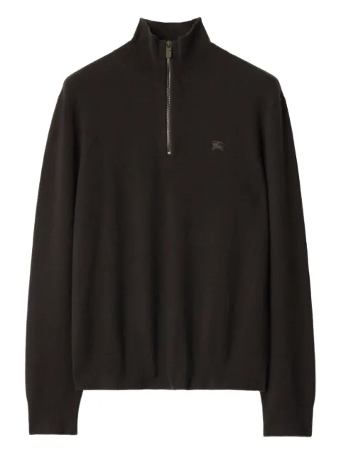 Burberry cashmere blend half-zip sweater Brown 8114170