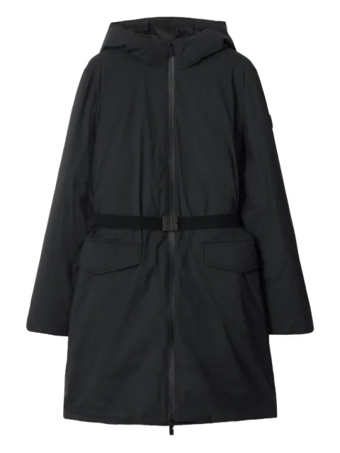 Burberry mid-length hooded nylon coat Black 8110306