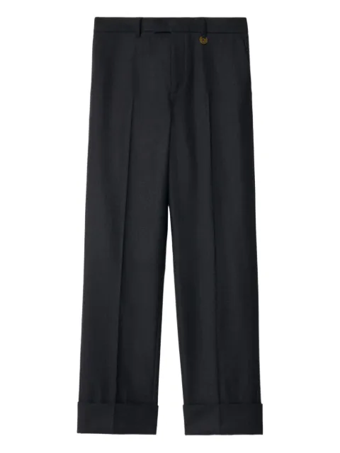 Burberry turn-up cuff trousers Black 8115557