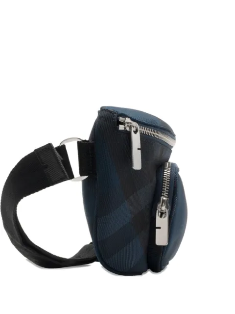 Burberry check-pattern belt bag Blue 8114616