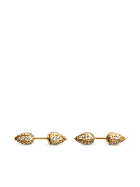 Burberry Small Spear pavé-set earrings Gold 8085318