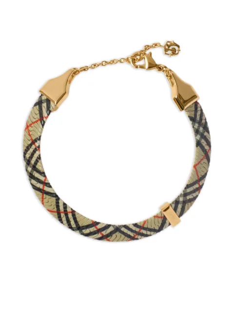 Burberry Check-print lobster-clasp bracelet Gold 8109225