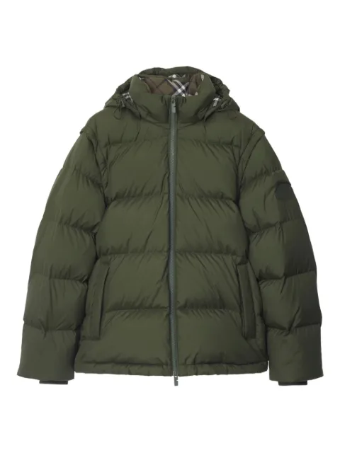 Burberry detachable sleeve puffer jacket Green 8110362