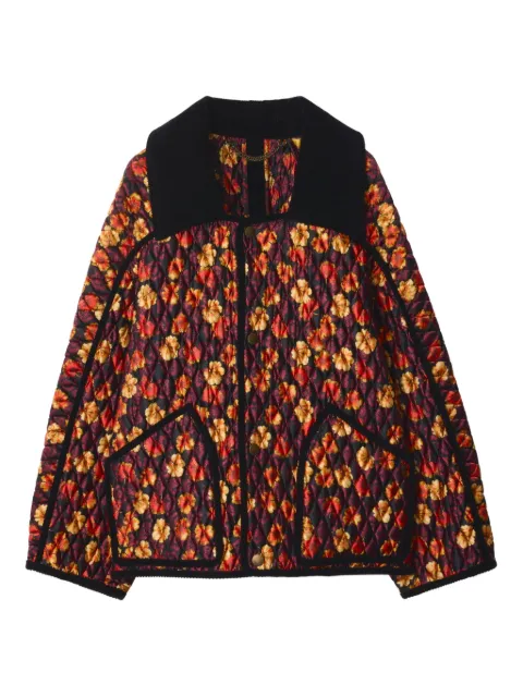 Burberry geranium leaf quilted nylon Floriston jacket Red 8115733