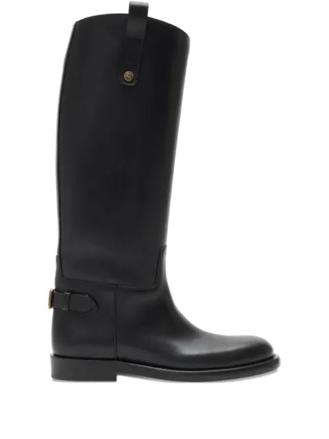 Burberry leather Cavalier boots Black 8114385