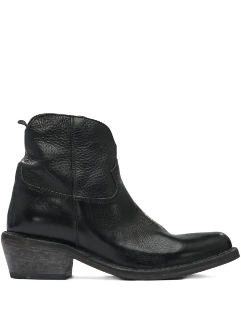 Moma 40mm zip-fastening leather ankle boots Black 74506DALLAS