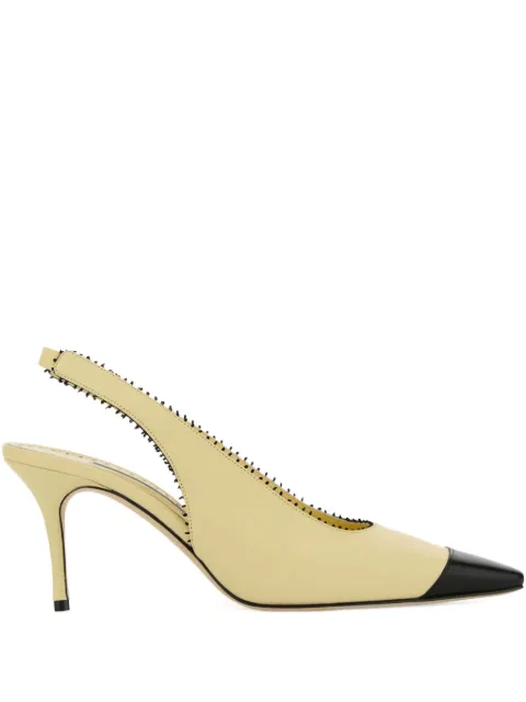 Manolo Blahnik 70mm Gaius slingback leather pumps Neutrals GAIUS2251794