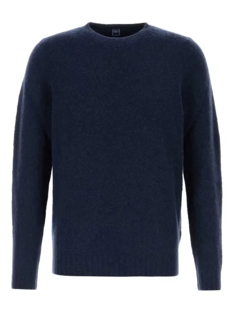Fedeli wool-blend crew-neck sweater Blue MU006406