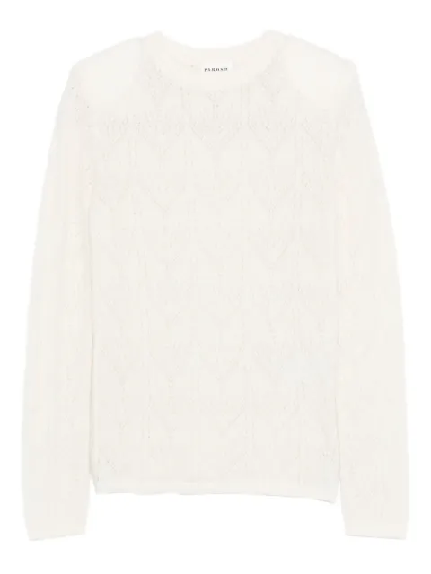 P.A.R.O.S.H. chevron-pattern sweater White LILYD540902