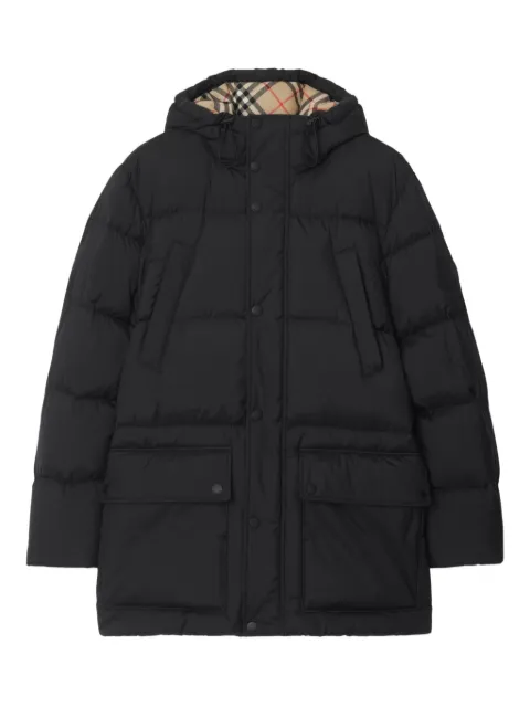 Burberry hooded puffer jacket Black 8110360