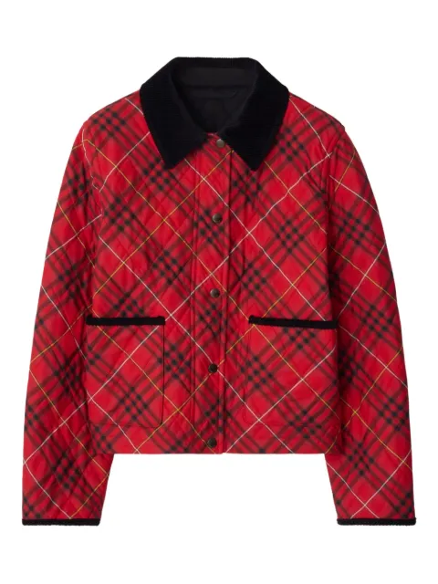 Burberry check quilted jacket Red 8115960