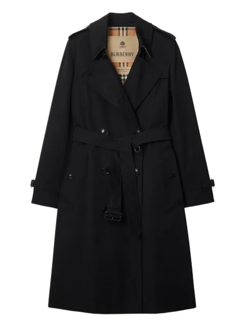 Burberry belted double-breasted trench coat Black 8117248