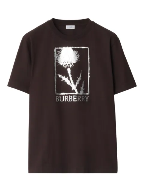 Burberry Thistle metallic-logo T-shirt Brown 8116887