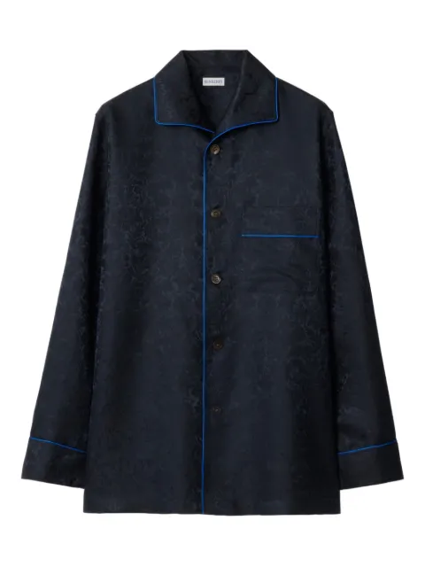 Burberry Sunflower silk pajama shirt Black 8116396