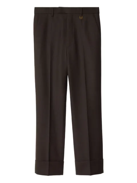 Burberry wool tailored trousers Brown 8115552
