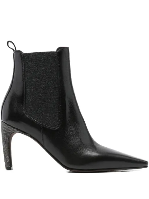 Brunello Cucinelli 80mm pointed-toe chelsea boots Black MZORC3008C101