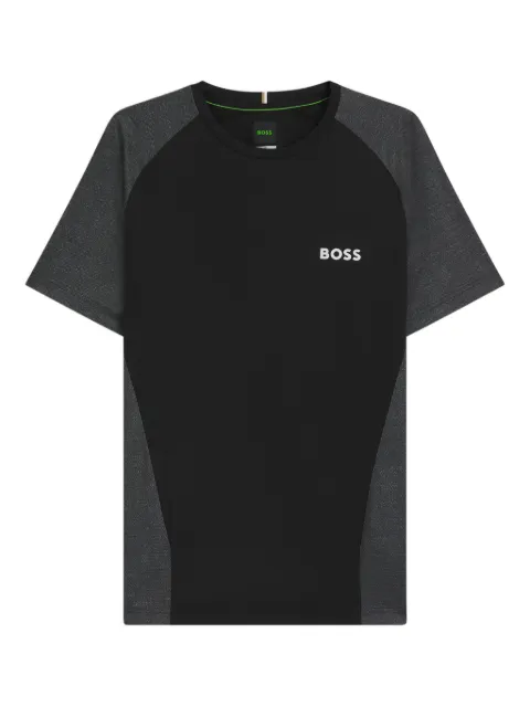 BOSS panelled raglan-sleeved T-shirt Black 50549511