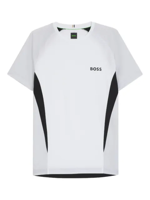 BOSS panelled crew-neck T-shirt White 50549511