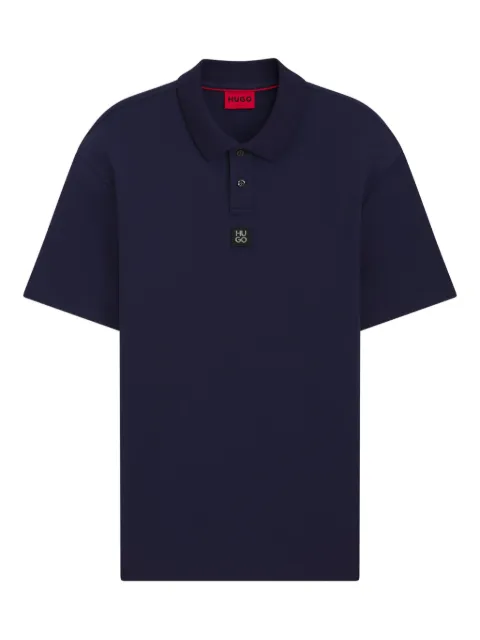 HUGO logo-plaque polo shirt Blue 50517638