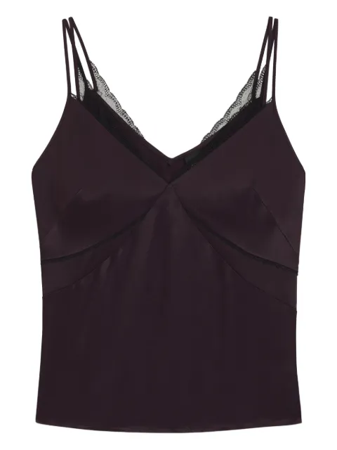 BOSS lace-trimmed tank top Purple 50546597