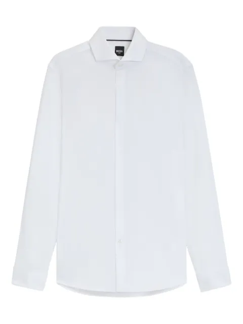 BOSS cutaway-collar cotton shirt White 50550961