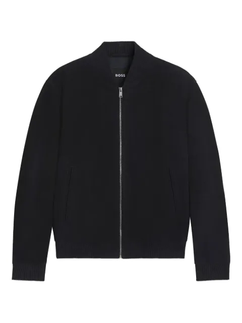 BOSS regular-fit jacket in suede Blue 50543213