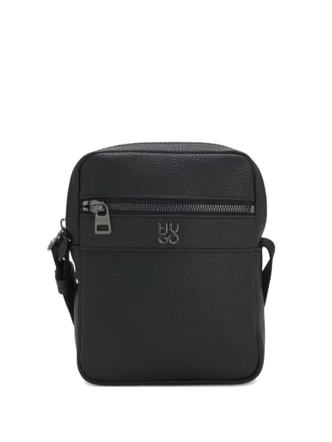 HUGO logo-plaque messenger bag Black 50547439