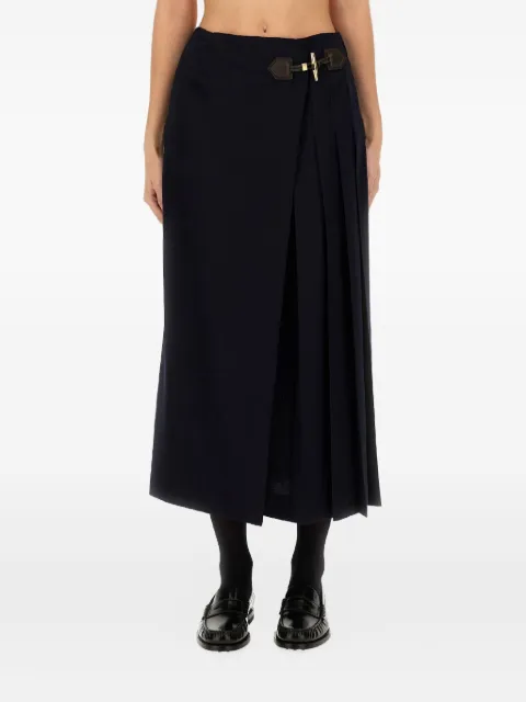 Moschino buckle-detail midi skirt Blue 012655330510