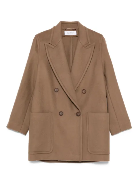 Max Mara double-breasted patch-pocket coat Neutrals 2521086031600